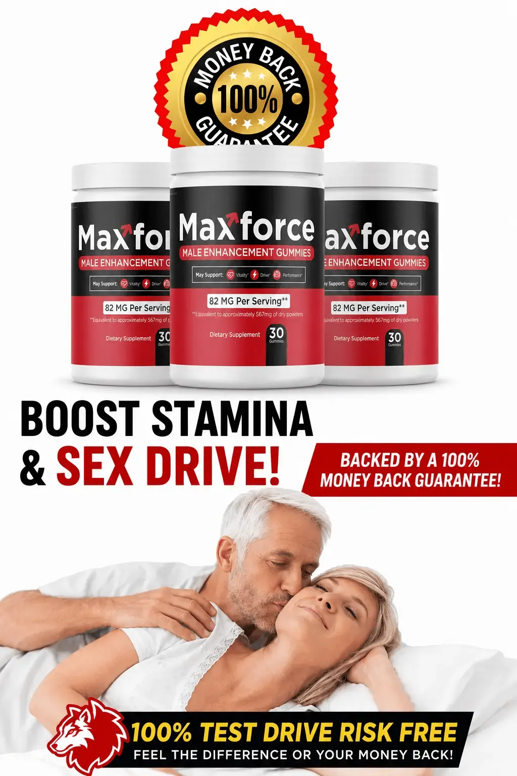 Max Force supplement for male sexual wellness, energy, and vitality support